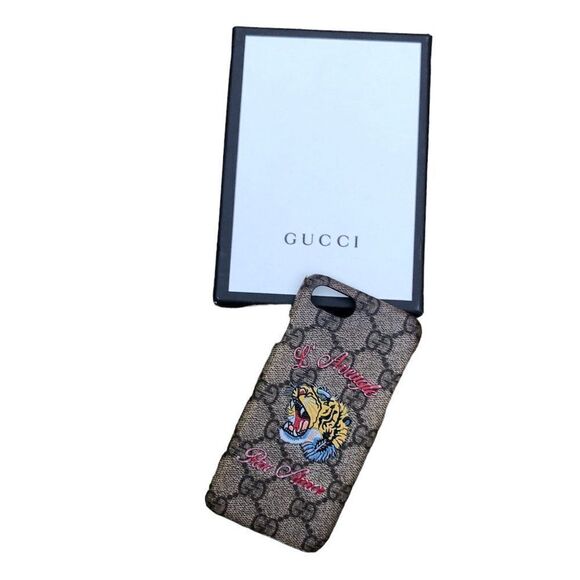 Authentic Gucci Iphone Case Supreme GG Tiger 7/8 Beige FOR IPHONE 7 AND 8 ONLY - Picture 14 of 15